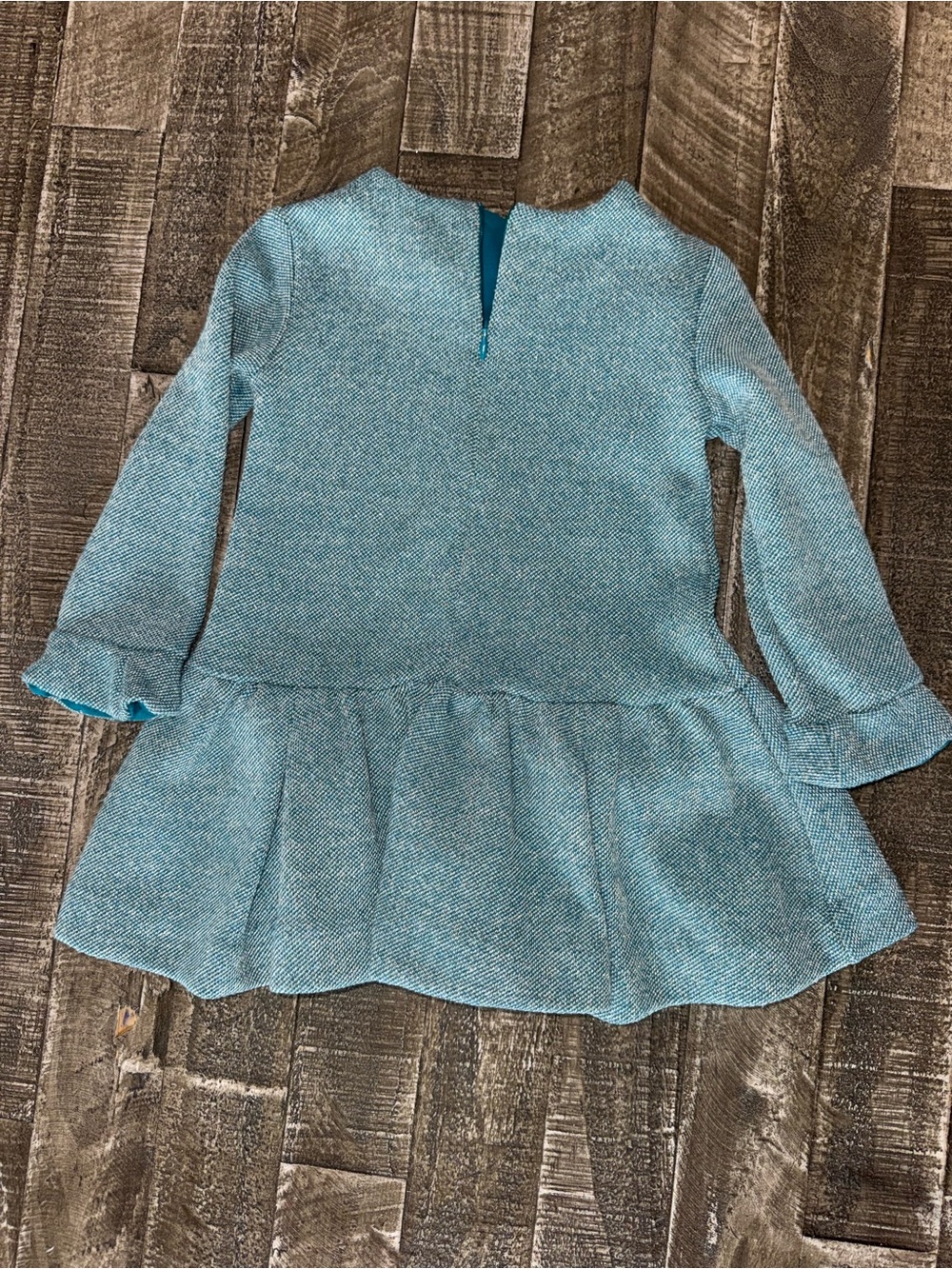 Mayoral Teal Blue Long Sleeve Formal Dress for Girls - Picture 2 of 3